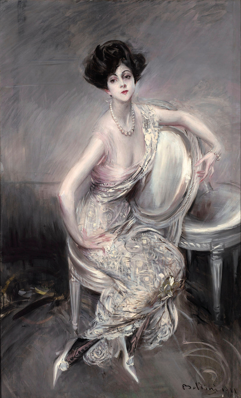 Portrait of Rita de Acosta Lydig seated - Giovanni Boldini