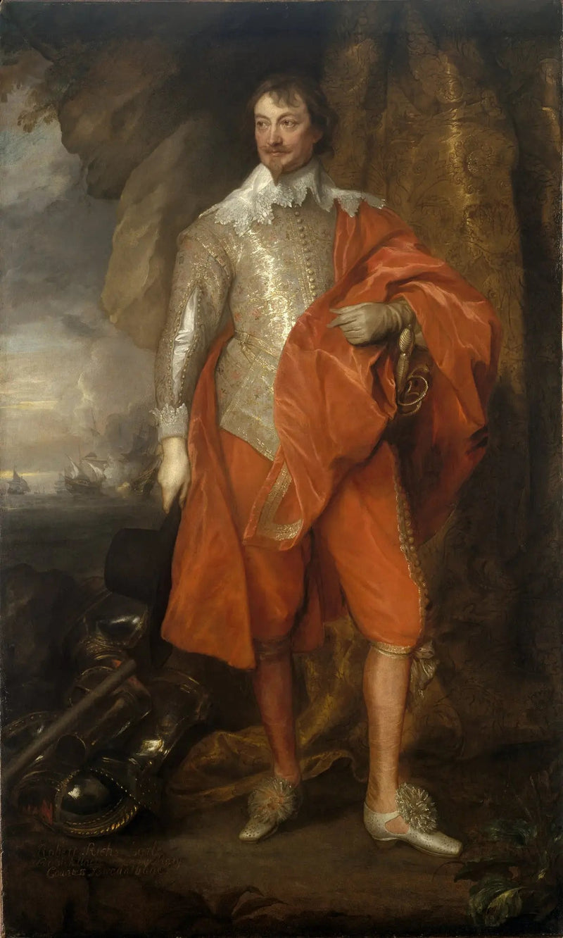 Portrait of Robert Rich, Second Earl of Warwick - Antoine van Dyck