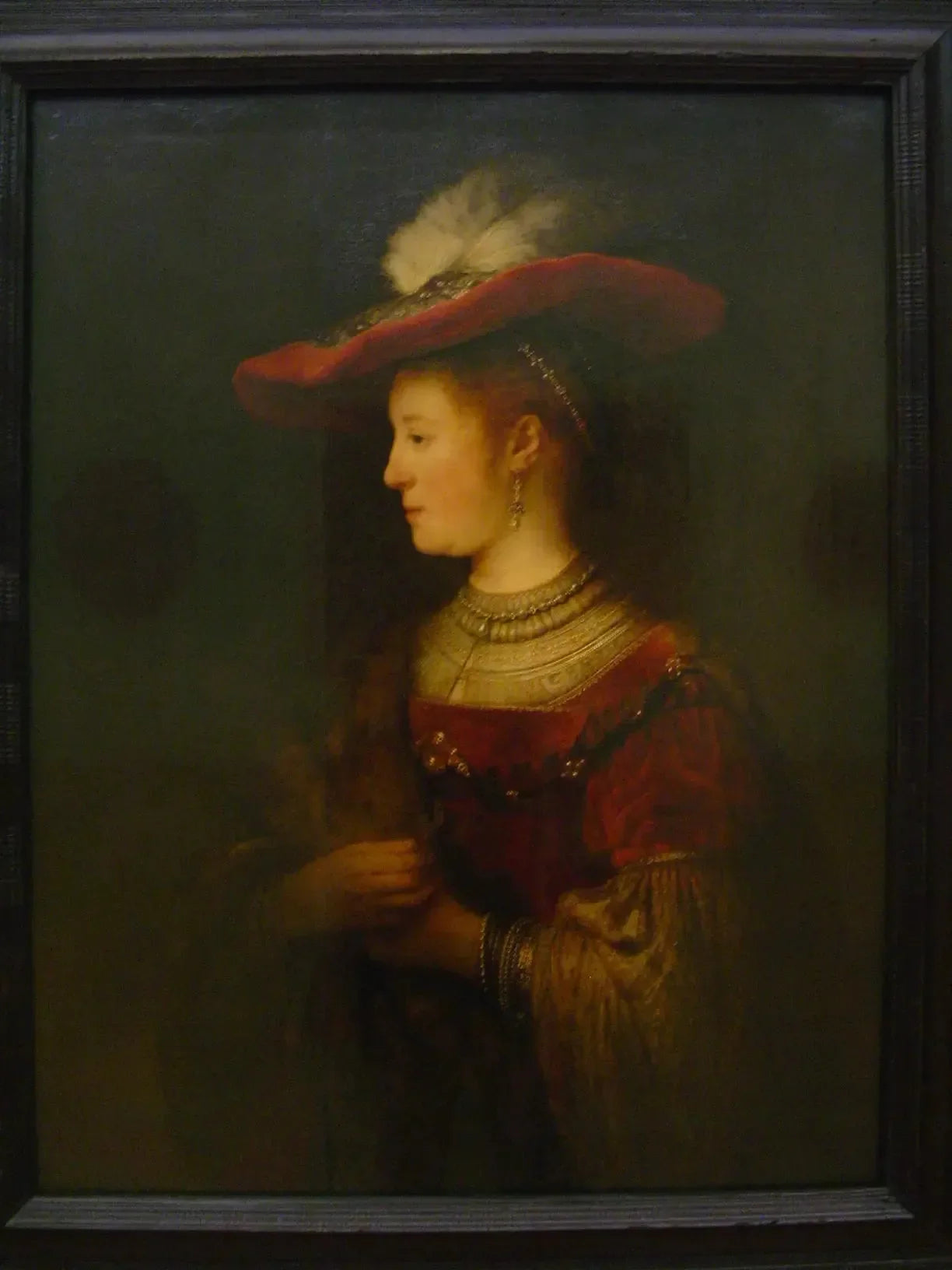 Portrait de Saskia avec un chapeau - Rembrandt image 1 reproduction artisanale de tableau