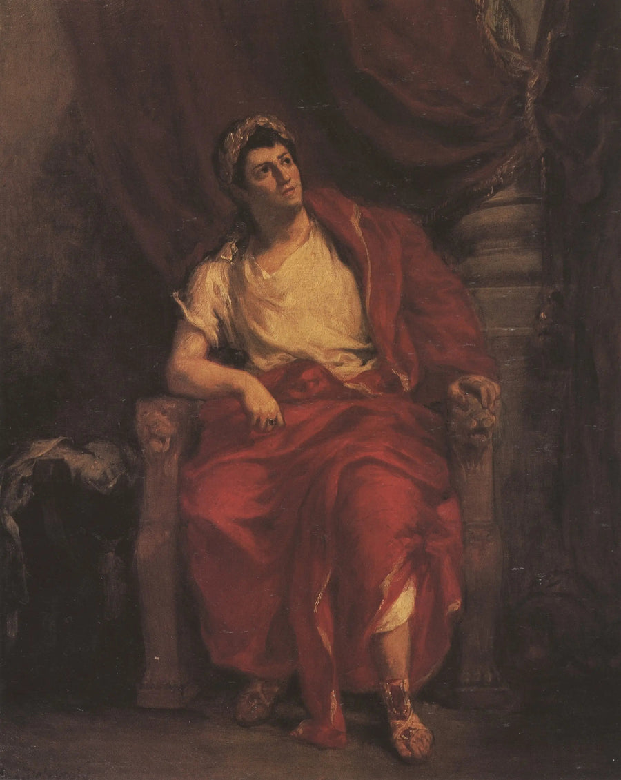 Portrait of Talma as Nero - Eugène Delacroix