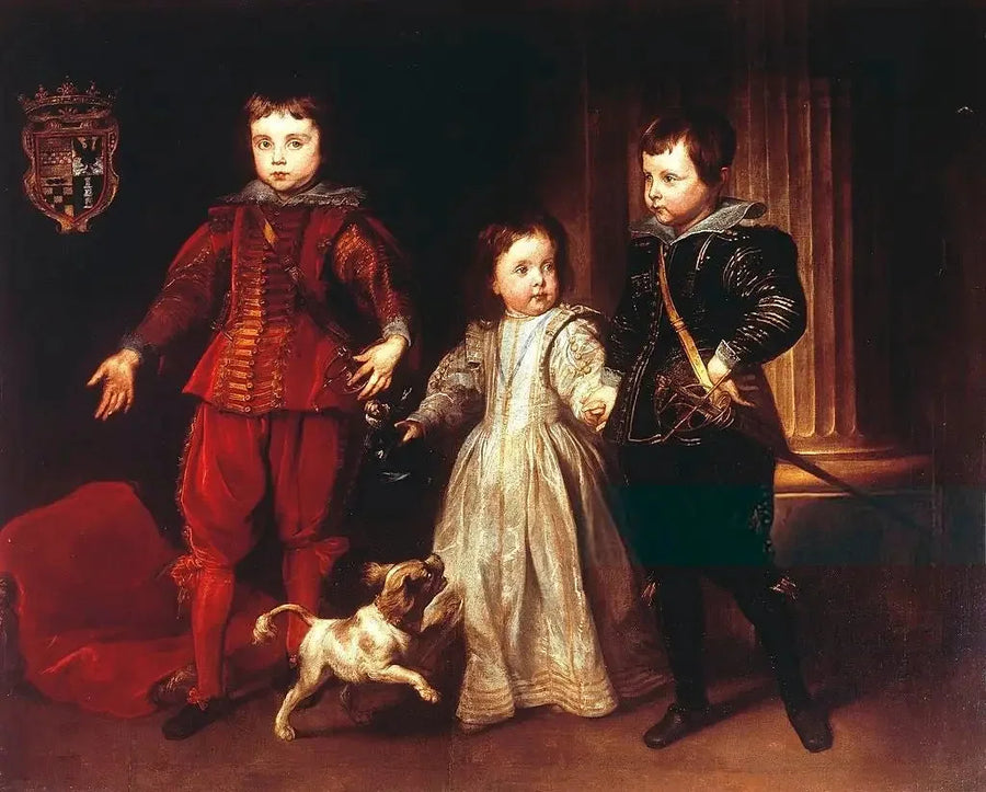Portrait of Three Children from the Spinola Family - Antoine van Dyck