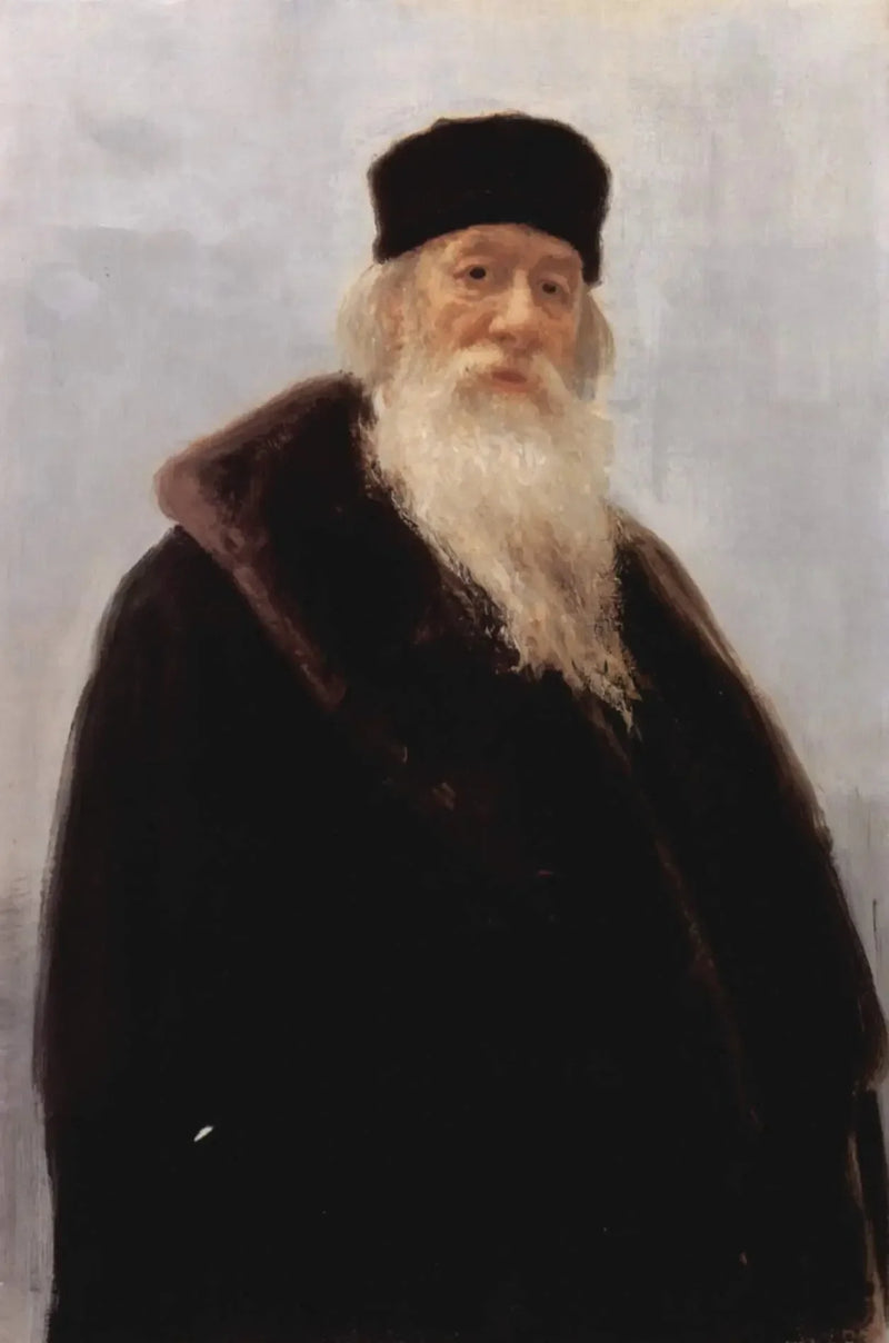 Portrait of Vladimir Vasilievich Stasov, Russian art historian and musical writing - Ilya Repin