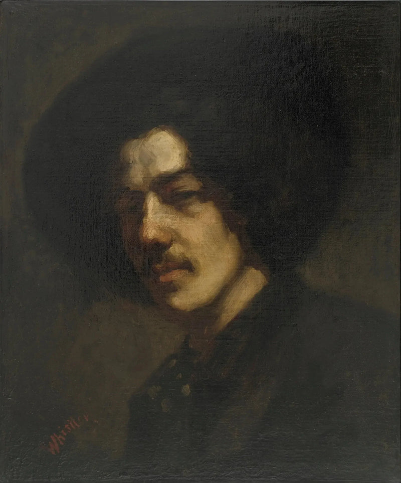 Whistler's Portrait with Hat - James Abbott McNeill Whistler