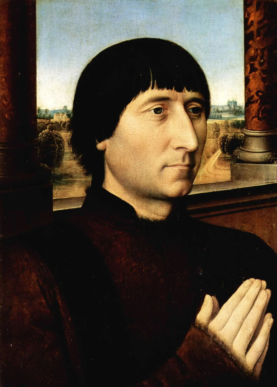 Portrait of Willem Moreel, husband of Barbara van Vlaendenbergh - Hans Memling