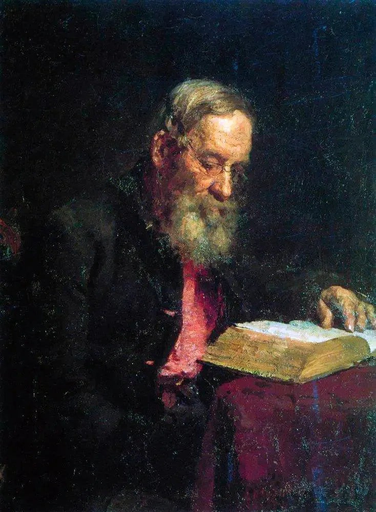 Portrait of Yefim Vasilyevich Repin, the artist's father - Ilya Repin