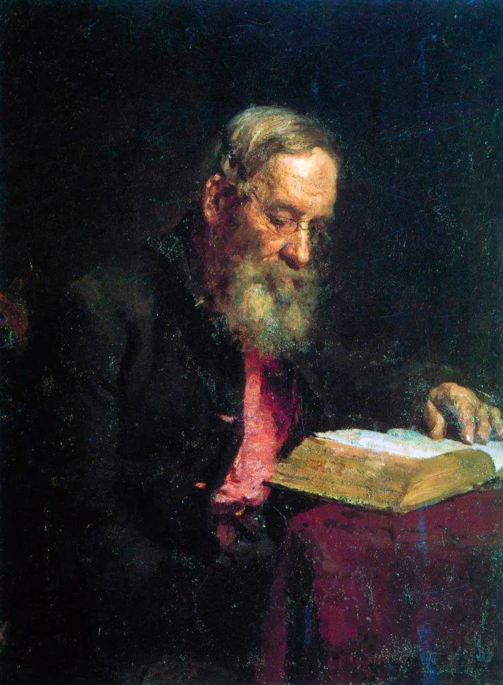 Portrait of Yefim Vasilyevich Repin, the artist's father - Ilya Repin