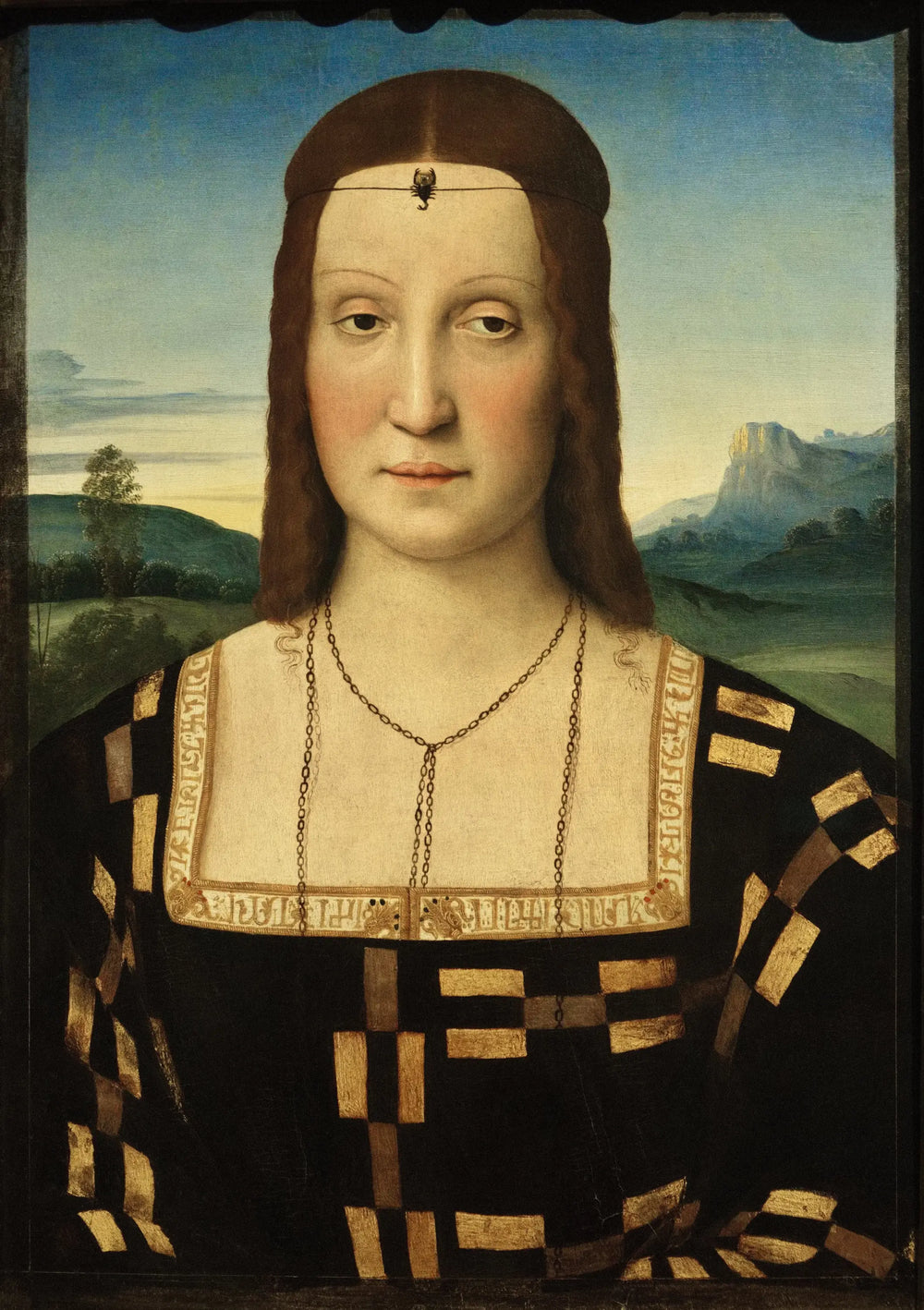 Reproduction du tableau « Portrait d'Elisabetta Gonzaga - Raphaël Sanzio » par Alpha Reproduction en peinture à l’huile