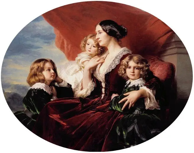 Portrait of Eliza Krasińska with her children. - Franz Xaver Winterhalter