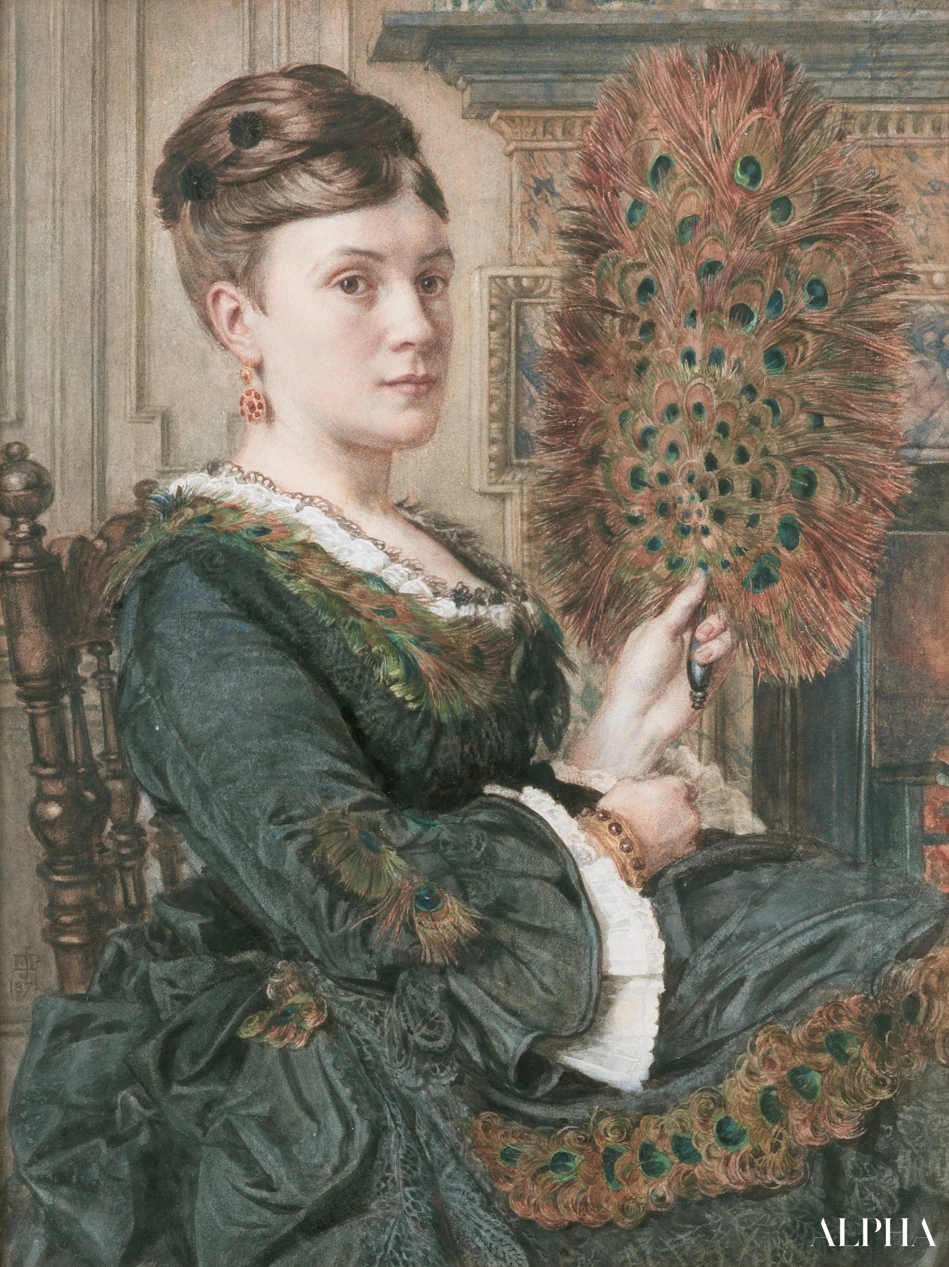 Portrait of Elizabeth Courtauld - Edward Poynter - High-end reproductions of paintings and artworks