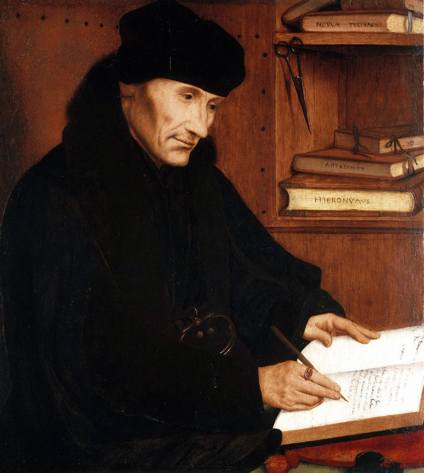 Portrait d’Érasme de Rotterdam (1466–1536) - Quentin Metsys - Alpha Reproduction