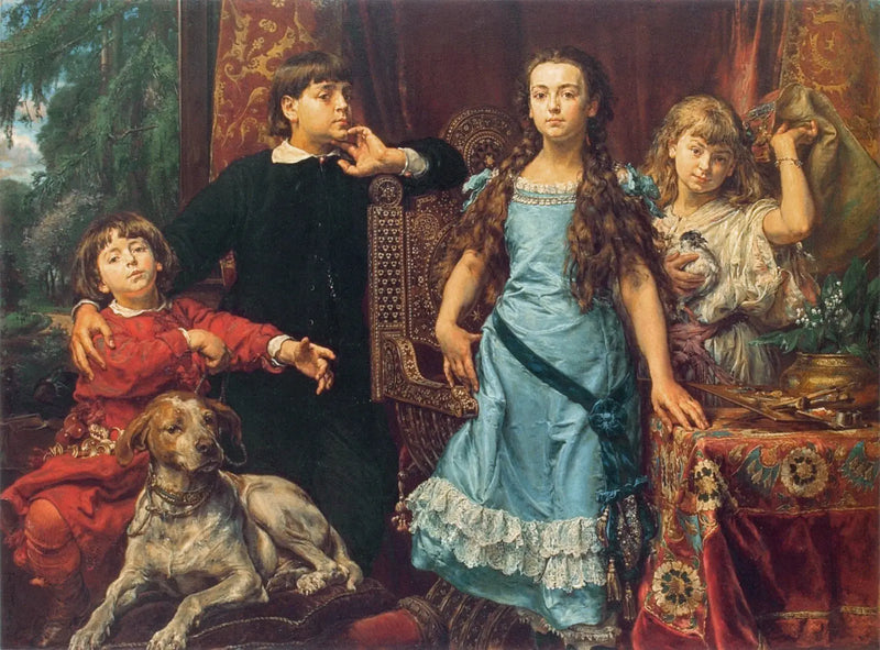 Portrait of the Four Children of the Artist - Jan Matejko