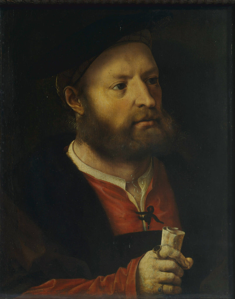 Portrait of a man, perhaps of the Portuguese humanist and historian Damião de Góis - Jan Gossaert
