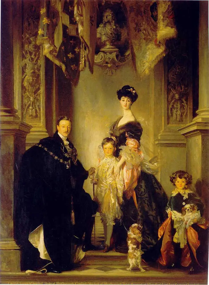 Portrait of the 9th Duke of Marlborough with his Family - John Singer Sargent