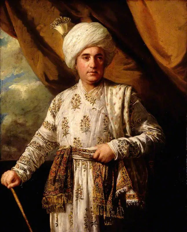 Portrait of Captain John Foote in his Mughal robe - Joshua Reynolds
