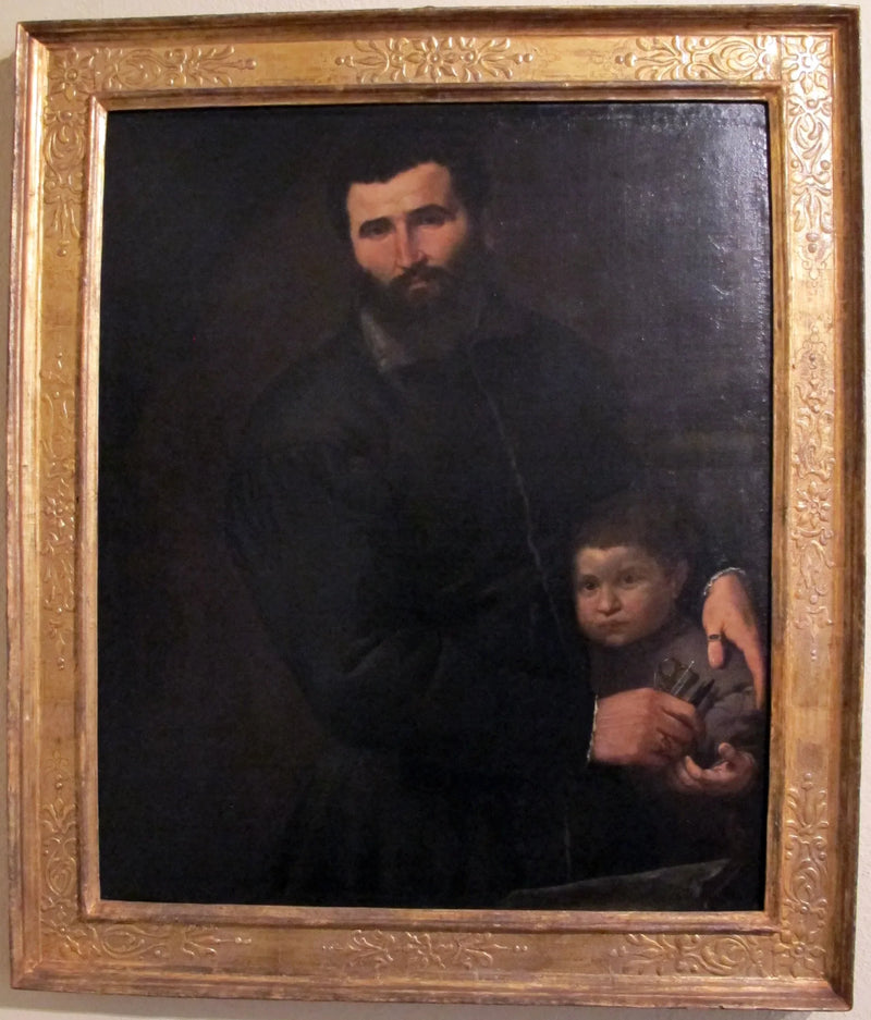 Portrait of the surgeon Gian Giacomo Bonamigo with his son Giovanni Antonio - Lorenzo Lotto
