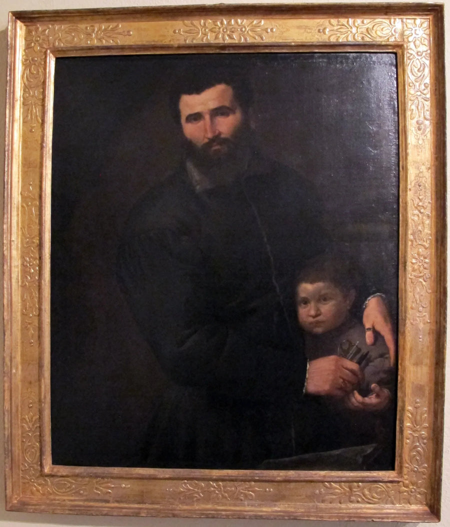 Portrait of the surgeon Gian Giacomo Bonamigo with his son Giovanni Antonio - Lorenzo Lotto
