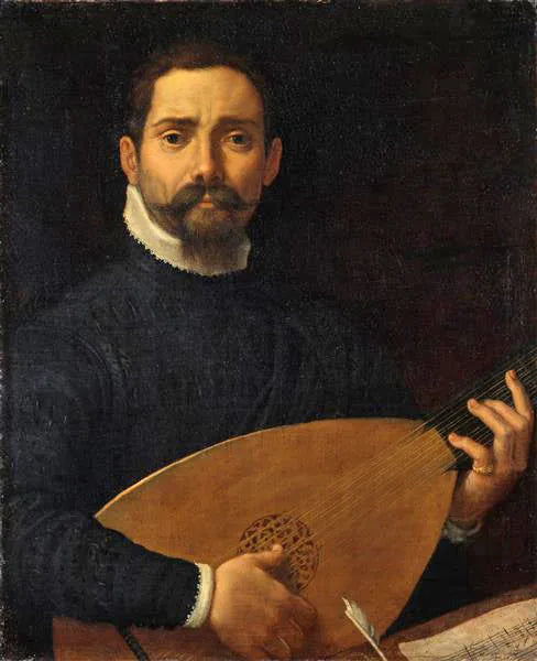 Portrait of the luthist Giulio Mascheroni - Annibale Carracci