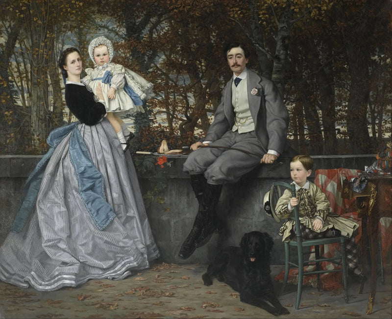 Portrait of the Marquis and the Marchioness of Miramon and their children - James Tissot