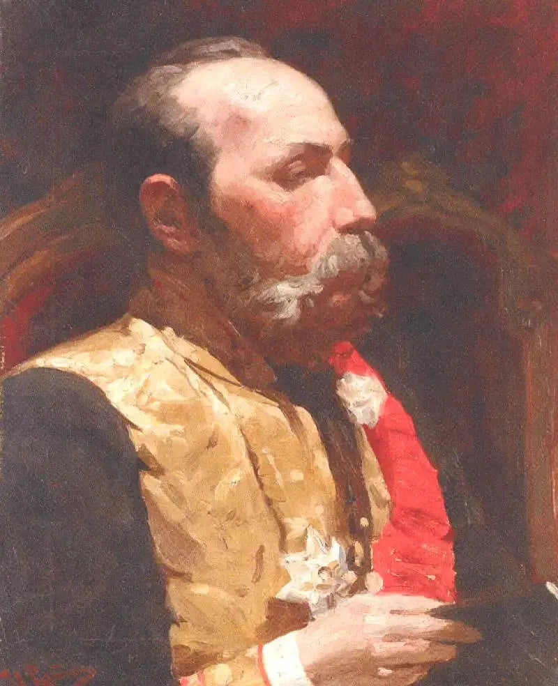 Portrait of the State Council member and senator Fiodor Gustavovitch Turner. - Ilya Repin