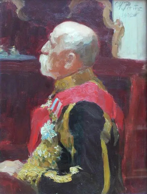 Portrait of the State Council member, Count Alexandre Alexeïevitch Bobrinsky. - Ilya Repin
