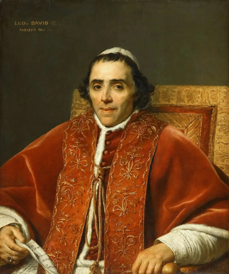 Portrait of Pope Pius VII - Jacques-Louis David