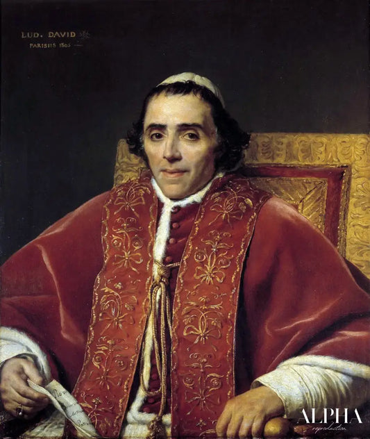 Portrait du pape Pie VII - Jacques-Louis David - Reproductions de tableaux et peintures haut de gamme