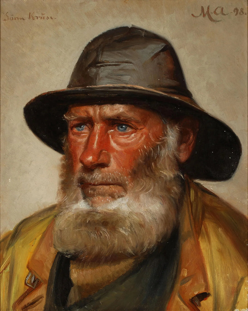 Portrait of Søren Kruse, the fisherman and rescuer from Skagen. - Michael Peter Ancher