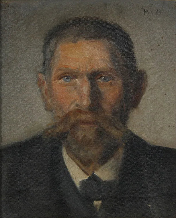 Portrait of the fisherman Jens Martin Jensen Røntved. -Michael Peter Ancher