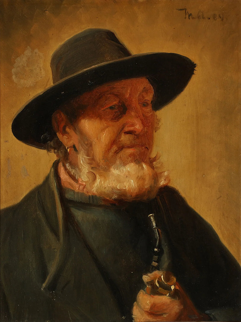 Portrait of the fisherman Ole Svendsen. -Michael Peter Ancher