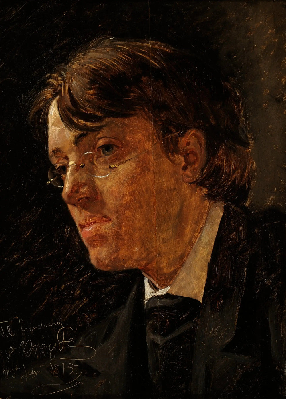 Portrait du peintre norvégien Eilif Peterssen. - Peder Severin Krøyer image 1 reproduction artisanale de tableau