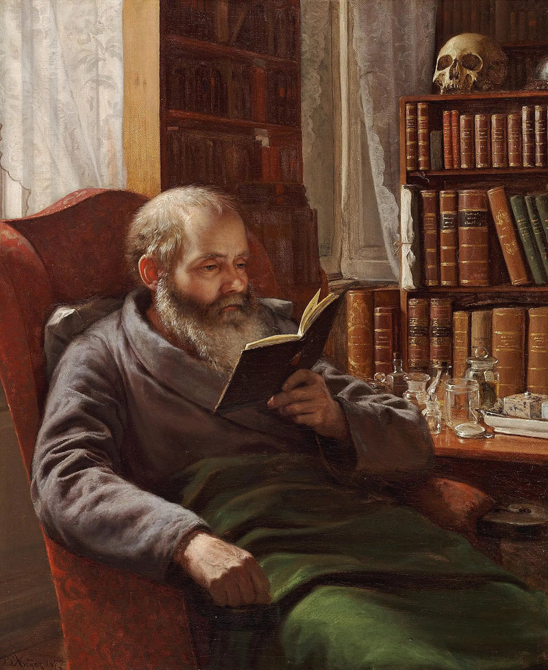 Portrait of the artist's adoptive father, zoologist and professor Henrik Nicolai Krøyer - Peder Severin Krøyer