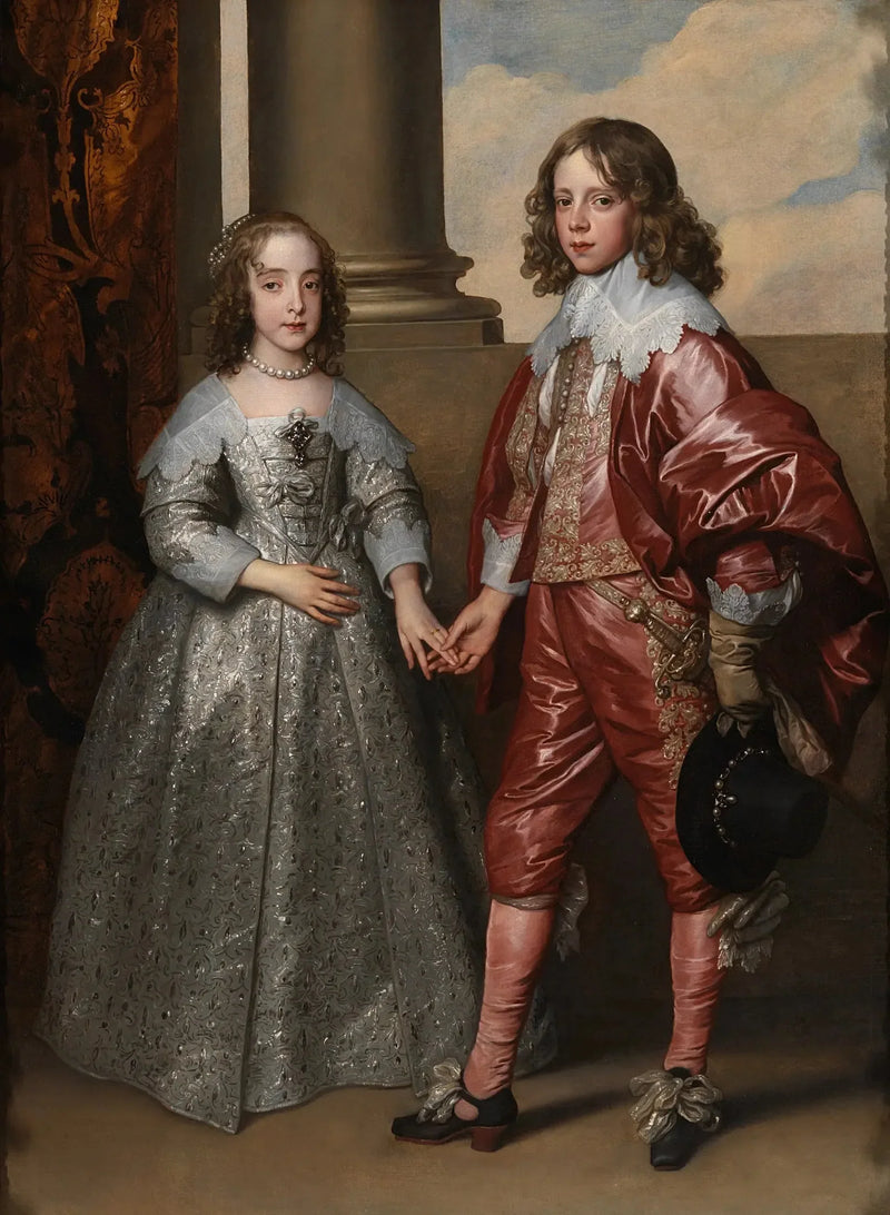 Portrait of Prince William II of Orange and his wife Mary-Henriette Stuart - Antoine van Dyck