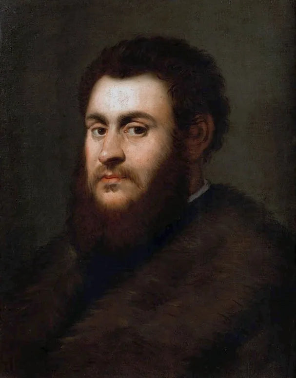 Portrait of King Sigismund II Augustus wearing a fur-lined coat - Jacopo Tintoretto