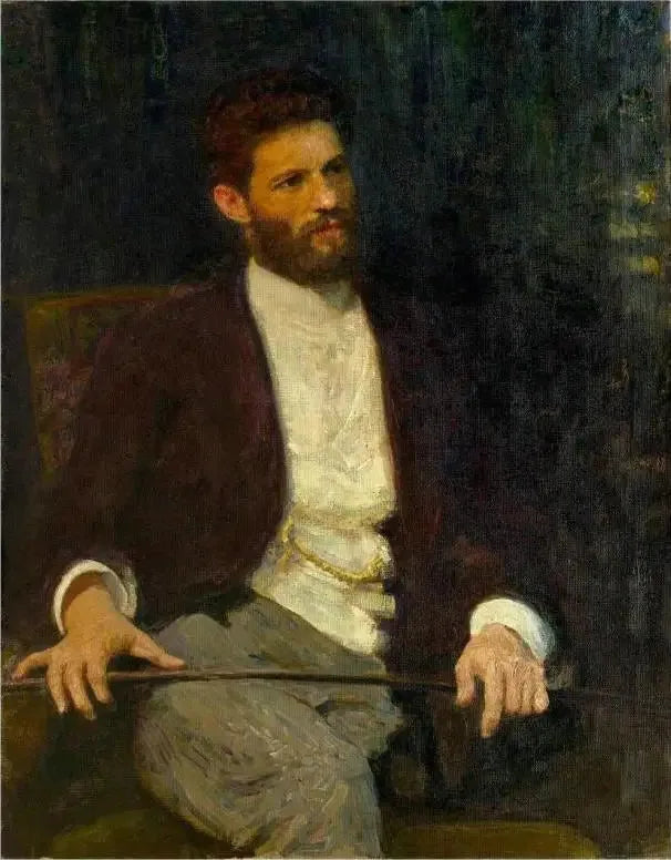 Portrait of the sculptor Mark Matveevich Antokolski. - Ilya Repin
