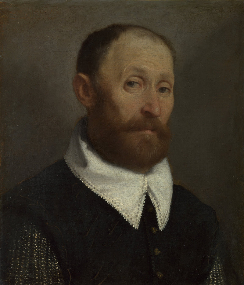 Portrait of a man with raised eyebrows - Giovanni Battista Moroni