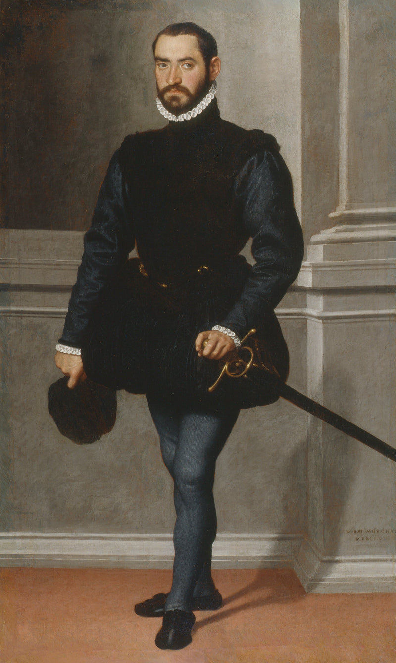 Portrait of a bearded man in black - Giovanni Battista Moroni