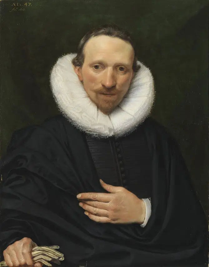 Portrait of a 47-year-old man with a pointed beard, a glove in his right hand - Frans Pourbus the Younger