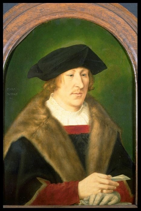 Portrait of a man holding a letter in his hand - Quentin Metsys