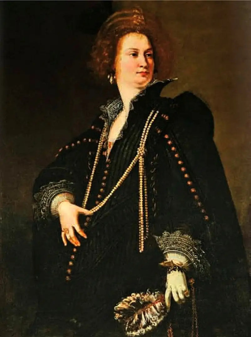 Portrait of a lady holding a fan - Artemisia Gentileschi
