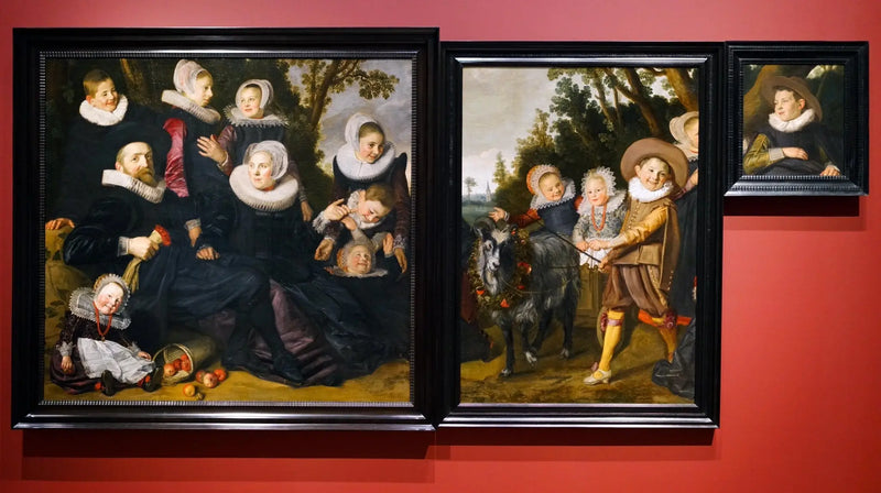 Portrait of a family in a landscape - three temporary assembled fragments - Frans Hals