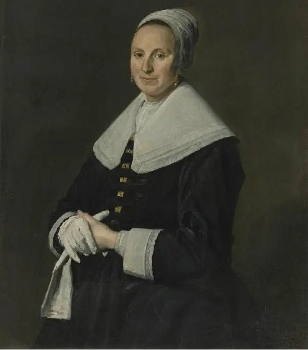 Portrait of a woman with gloves - Frans Hals
