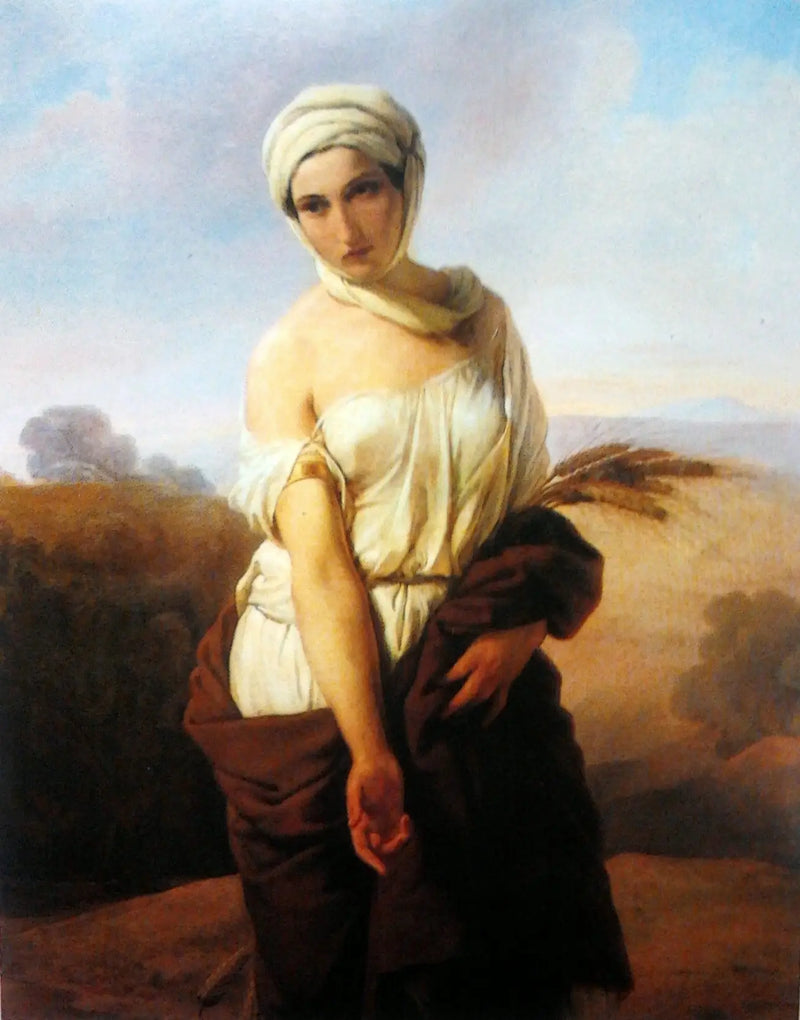 Portrait of a Woman in Ruth - Francesco Hayez