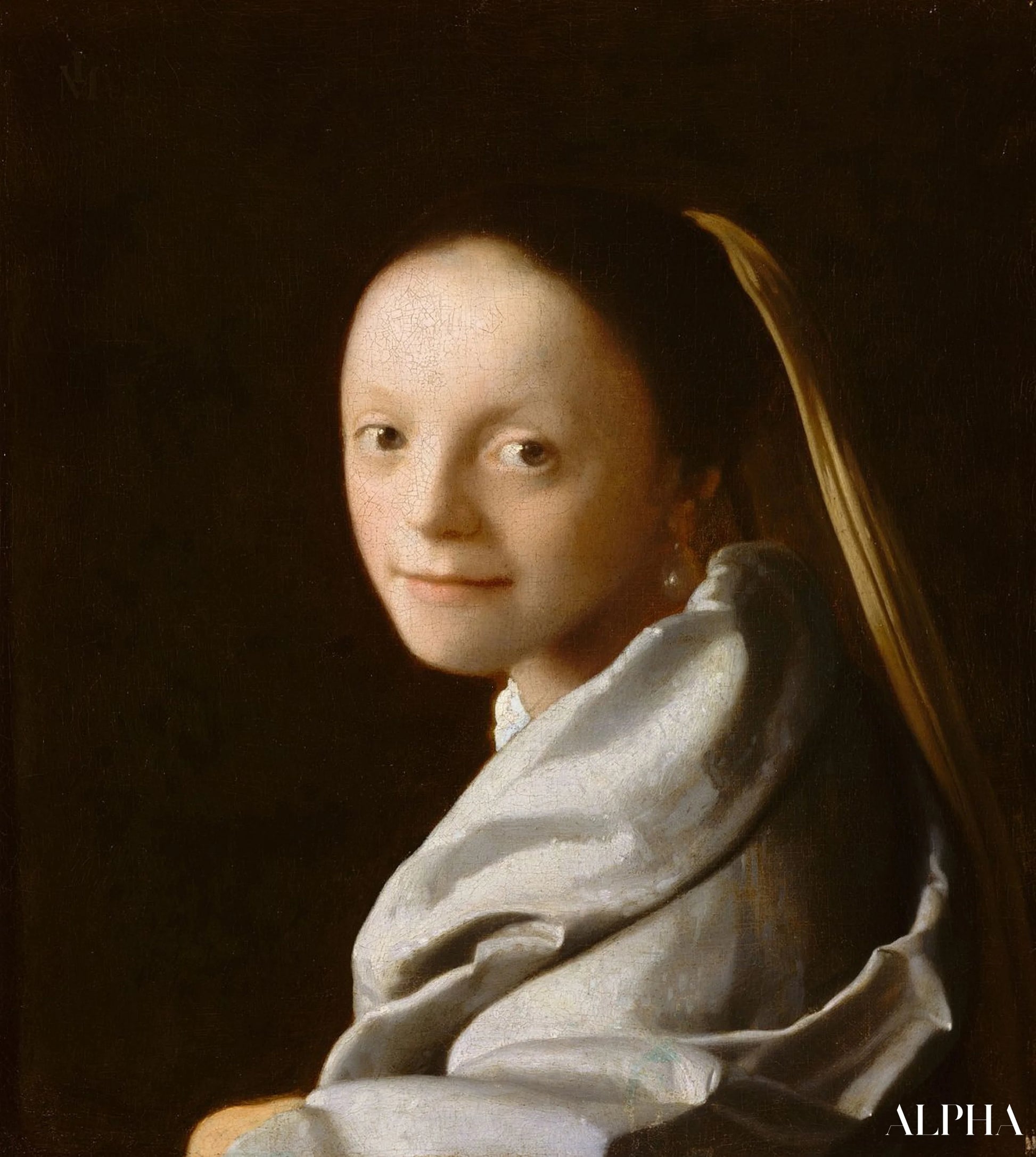 Portrait d'une jeune femme - Johannes Vermeer - Reproductions de tableaux et peintures haut de gamme