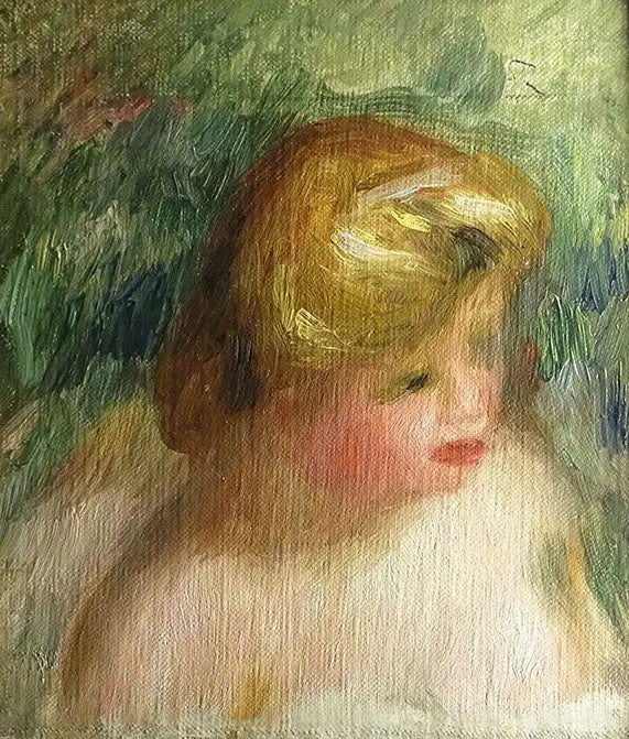 Bust portrait of a young woman - Pierre-Auguste Renoir