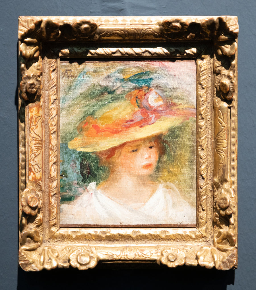 Child Portrait with Hat - Pierre-Auguste Renoir