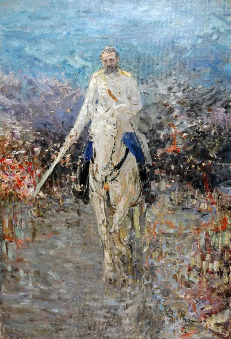 Equestrian Portrait of Alexander II - Ilya Repin