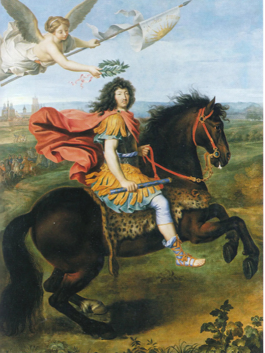 Equestrian Portrait of Louis XIV Crowned by Victory - Pierre Mignard
