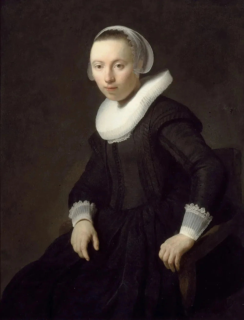 Portrait of a Sitting Woman - Rembrandt
