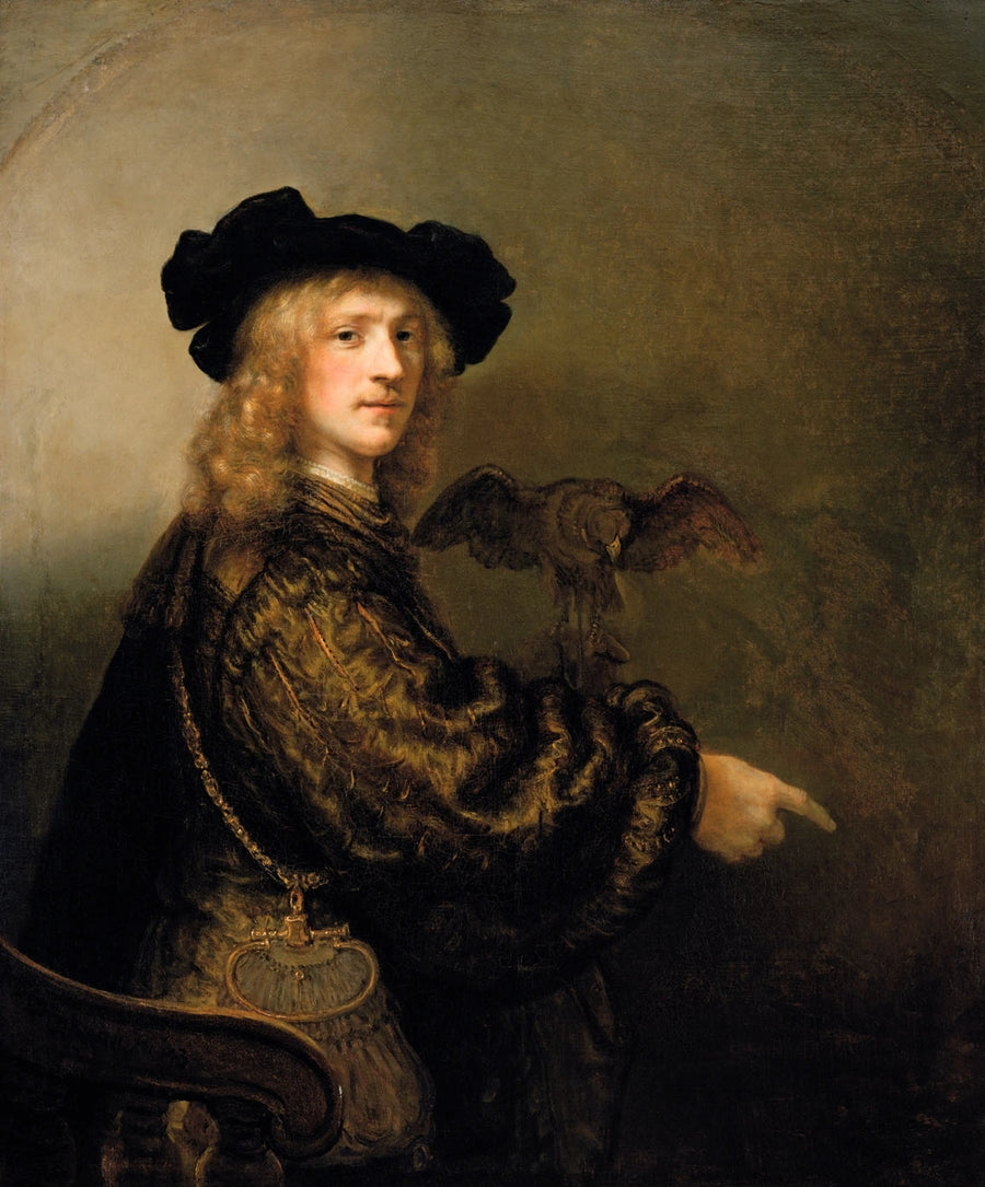 Portrait of a Man with a Falcon - Rembrandt