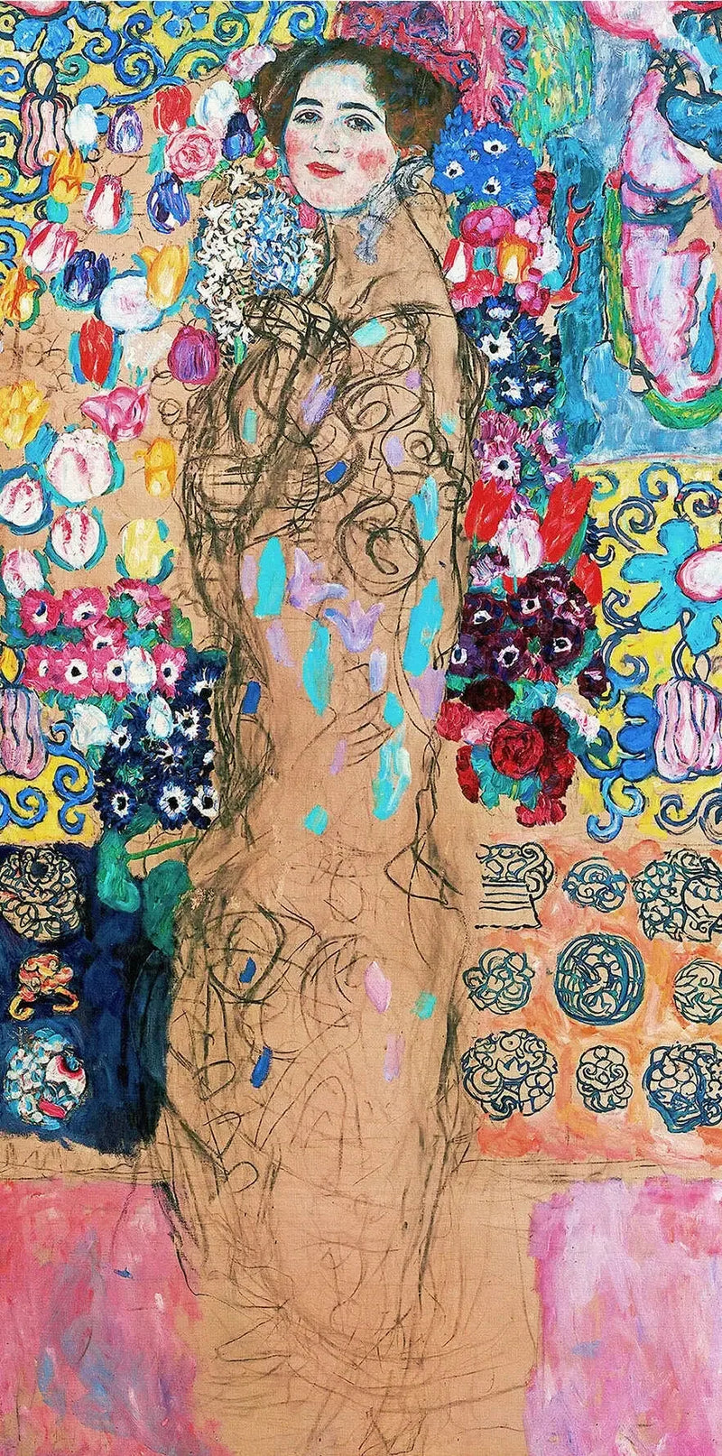 Unfinished Portrait of Maria Munk - Gustav Klimt